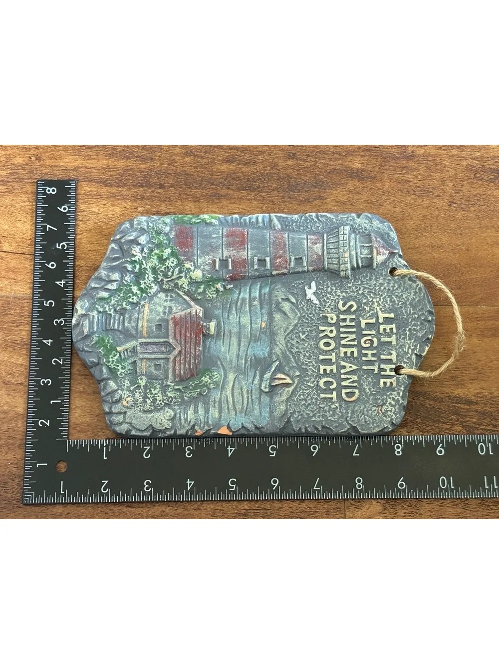 Decorative Lighthouse Wall Plaque with Inspirational Quote